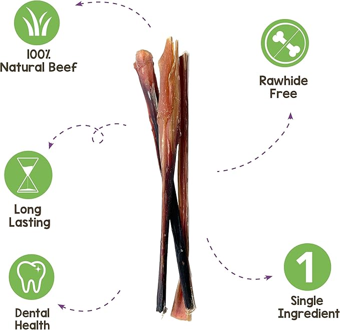 Nature Gnaws Super Skinny Bully Sticks for Small Dogs - Premium Natural Beef Dental Bones - Tasty Thin Dog Chew Treats for Toy Breeds & Puppies - Rawhide Free