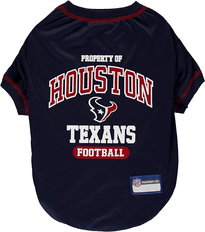 Pets First PET SHIRT for Dogs & Cats - NFL HOUSTON TEXANS Dog T-Shirt, Small. - Cutest Pet Tee Shirt for the real sporty pup