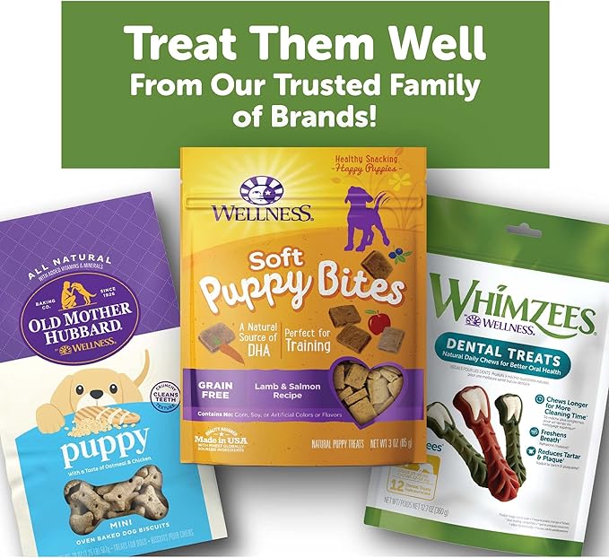 WHIMZEES by Wellness Puppy Natural Dental Chews for Dogs, Long Lasting Treats, Grain-Free, Freshens Breath, Extra Small/Small Breed, 30 count , 7.90 Ounce (Pack of 1)