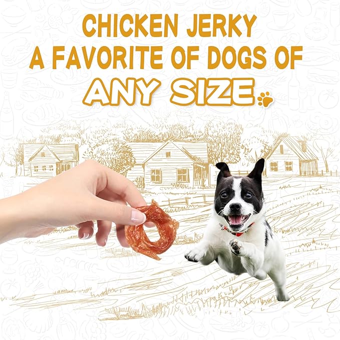 Chicken Jerky Dog Treats, Natural Dog Chicken Jerky Treats w/Taurine, Dog Training Treats, 12.5oz