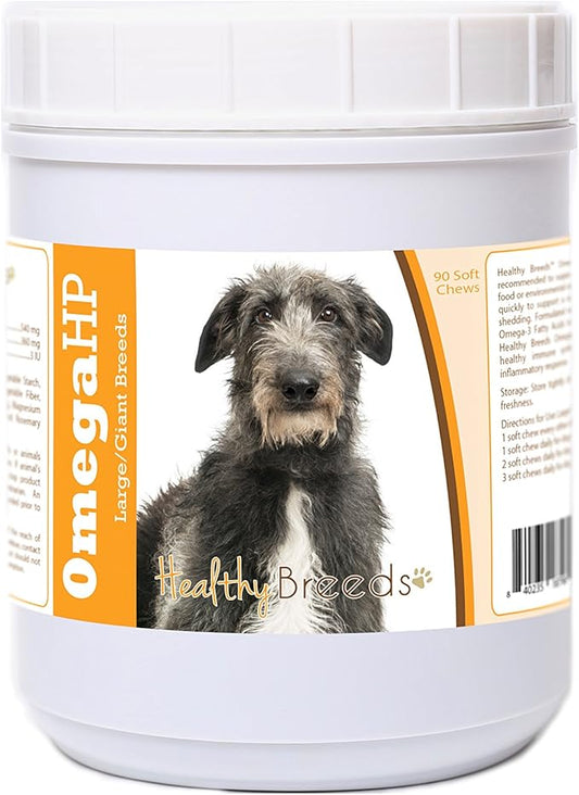 Healthy Breeds Scottish Deerhound Omega HP Fatty Acid Skin and Coat Support Soft Chews 90 Count