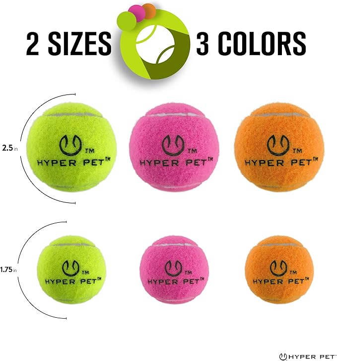 Hyper Pet MINI Tennis Balls for Dogs (Pet Safe Dog Ball Dog Tennis Balls for Exercise & Training) Dog Ball Interactive Dog Toys work with Hyper Pet K9 Kannon MINI Dog Ball Launcher - 4 Pack MINI Pink