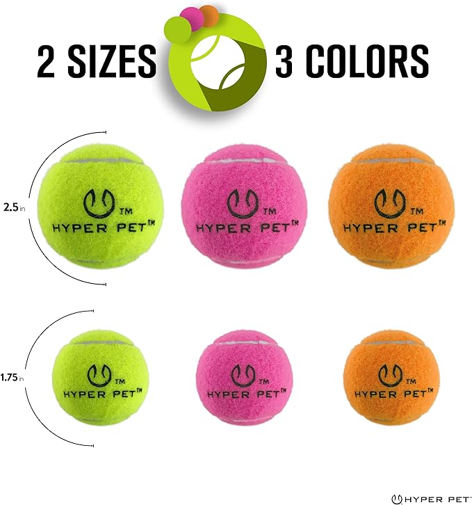 Hyper Pet MINI Tennis Balls for Dogs - 12 Pack (Dog Ball Dog Toys for Exercise, Fetch K9 Mini Kannon K2) Interactive Dog Toys & Dog Tennis Balls - Great Dog Toys for Small Dogs & Dog Gifts