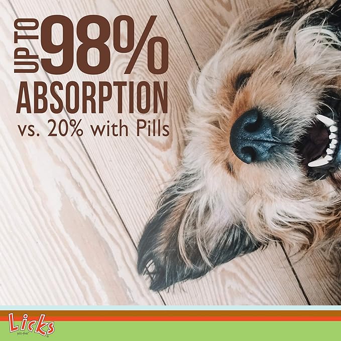 Licks Pill-Free ElderDog - Older Dog Vitamins and Supplements - Joint & Immune Support Supplements for Dogs - Dog Coat & Digestion Supplement for Senior Dogs - Gel Packets - Roasted Chicken, 10 Use
