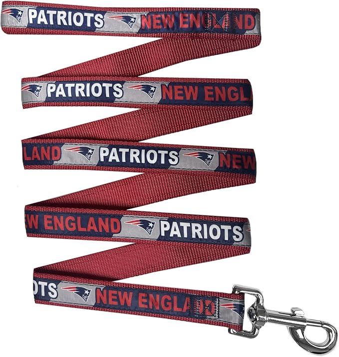 NFL PET Leash New England Patriots Dog Leash, Small Football Team Leash for Dogs & Cats. A Shiny & Colorful Cat Leash & Dog Leash Licensed by The NFL