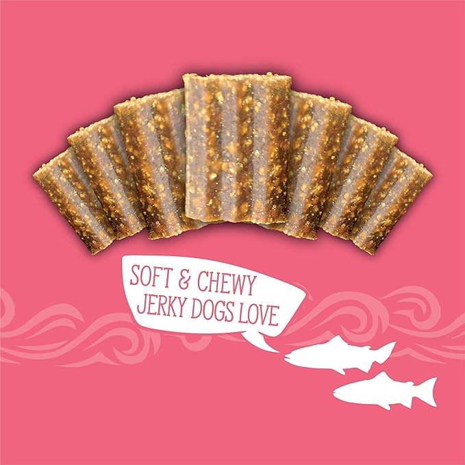Evolve Grain Free Deboned Salmon and Sweet Potato Jerky Bites Dog Treats, 25oz