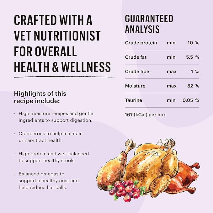 The Honest Kitchen Grain Free Minced Turkey, Chicken & Duck in Bone Broth Gravy Wet Cat Food, 2.8 oz x12