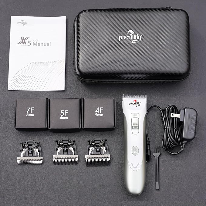 Dog Clippers Professional Heavy Duty Dog Grooming Clipper Low Noise High Power Rechargeable Cordless Pet Grooming Tools for Small & Large Dogs Cats Pets