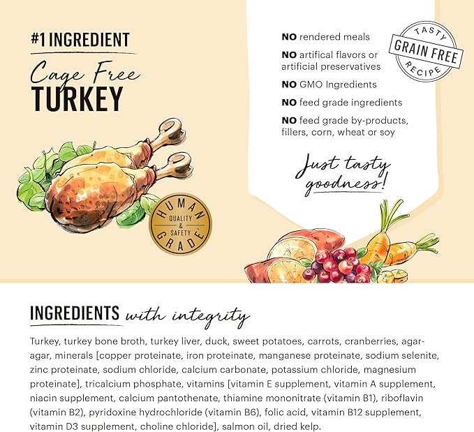 The Honest Kitchen Butcher Block Pâté: Turkey, Duck & Root Veggies Wet Dog Food, 1 Count (Pack of 6)