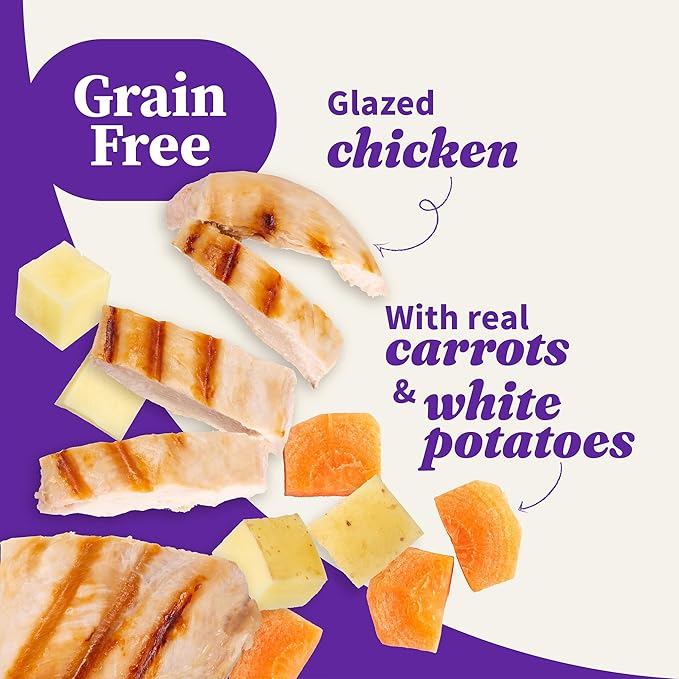 Halo Elevate Wet Dog Food, Grain Free, Smoky BBQ Glazed Chicken Stew with White Potatoes & Carrots, 12.7oz (Pack of 6)