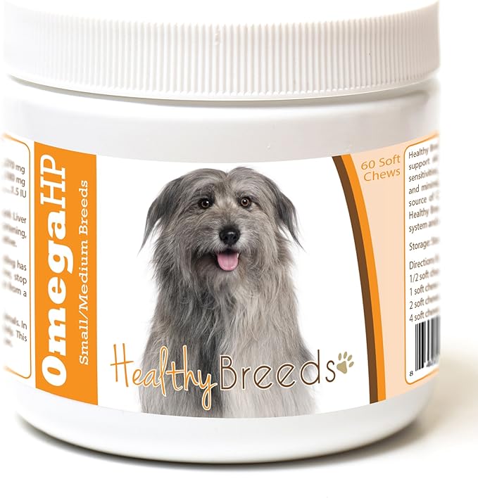 Healthy Breeds Pyrenean Shepherd Omega HP Fatty Acid Skin and Coat Support Soft Chews 60 Count