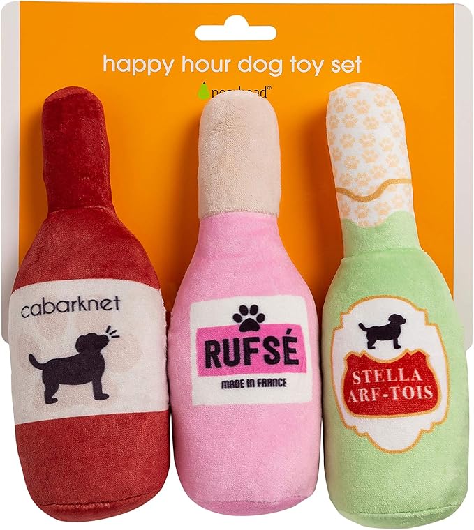 Pearhead Pet Toys, Plush Dog Squeaker Toys and Cat Teaser Toys, Dog Owner and Cat Owner Pet Toy Sets, Must Have Pet Accessories for Pet Owners