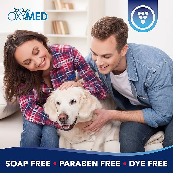 TropiClean Oxymed Cat & Dog Ear Cleaner Solution - Preventative Ear Infection Treatment For Dogs & Cats 4 Ounce