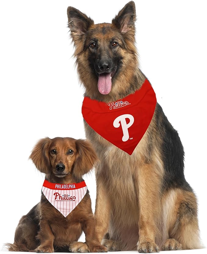 Pets First PHP-3217-L-XL MLB Philadelphia Phillies Reversible Pet Bandana, Large/X-Large, MLB Team Color