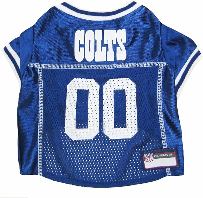NFL Indianapolis Colts Dog Jersey, Size: X-Small. Best Football Jersey Costume for Dogs & Cats. Licensed Jersey Shirt