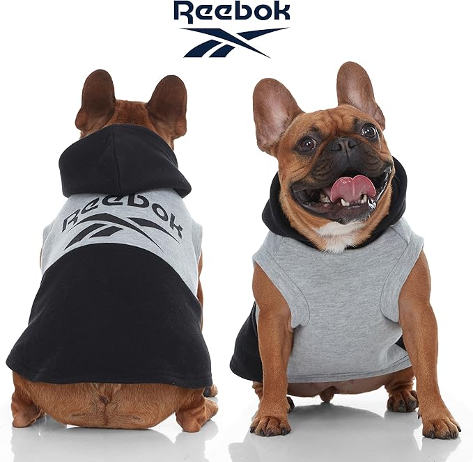 Reebok Dog Hoodie – Fleece Dog Sweater with Leash Hole, Cold Winter Dog Sweatshirt for Small Medium and Large Dogs, Premium Dog Fall Sweater Pullover Hoodie, Cozy Warm Perfect Dog Christmas Outfit