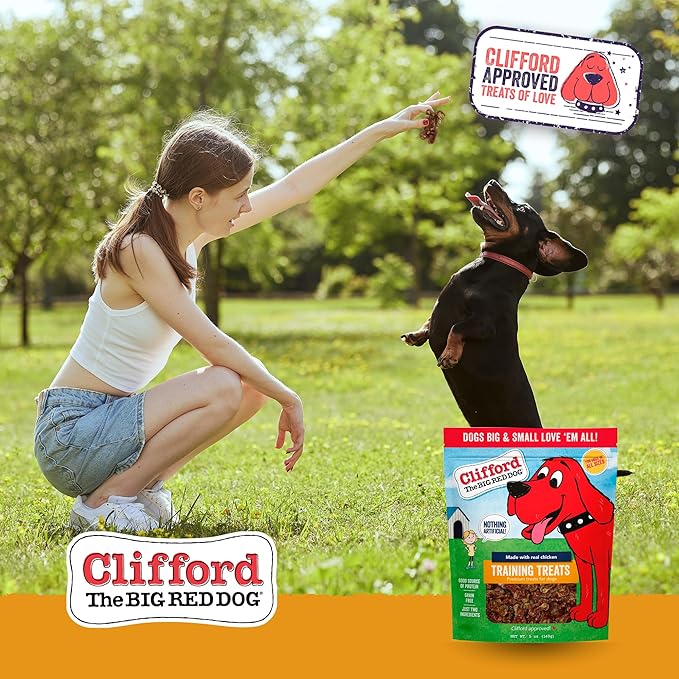 Clifford® Chicken Training Treats for Dogs | Soft Dog Treats Healthy for All Breed Sizes | Puppy Training Treats, Grain Free, High Protein, Rawhide Free Dog Chews - Just Two Ingredients (20oz)