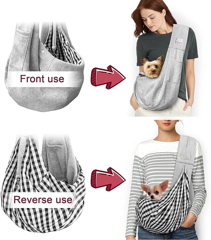 Dog Carrier Sling - Stylish and Convenient - Comfortable Dog Purse for Traveling - Secure Bag for On-The-Go Pet Parents - Perfect for Small Dogs - Fashionable and Functional - stay Hands-Free
