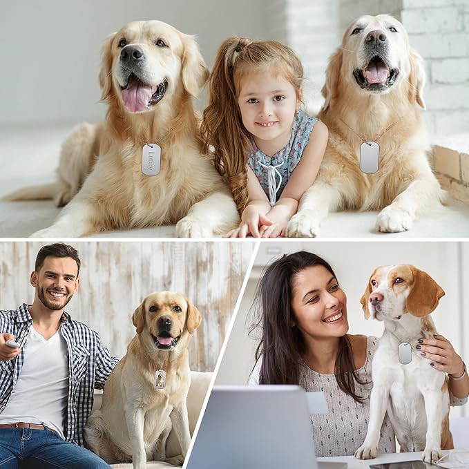 100Pcs Military Dog Tags Set, 50Pcs Aluminum Blank Dog Tags and 50Pcs Iron Necklace Chain, Dog Tags Engraved for Pets, Perfect for DIY Decorative Craft Pet Dog ID Tags, Silver