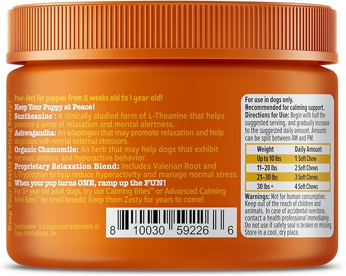 Zesty Paws Dog Allergy Relief - Anti Itch Supplement - Omega 3 Probiotics for Dogs - Digestive Health - Soft Chews for Skin & Seasonal Allergies - with Epicor Pets - Puppy - Lamb - 90 count