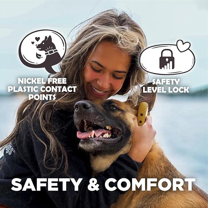 Dogtra CUE easy safe e-collar with Vibration Customizable Waterproof Rechargeable Tan ecollar for Small Medium Large Dogs Remote Training Collar (2nd Generation)