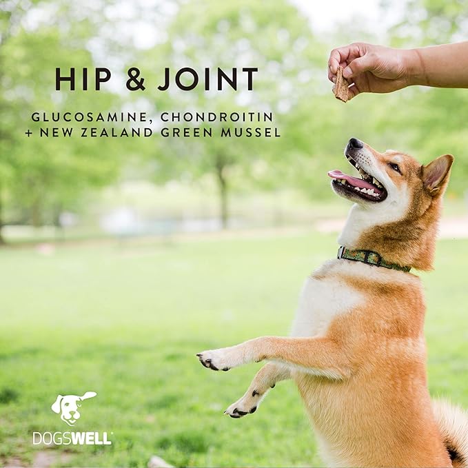 Dogswell Jerky Hip and Joint Dog Treats Grain Free Made in USA Only, Glucosamine and Chondroitin, 24 oz Chicken, 1.5 Pound (Pack of 1)