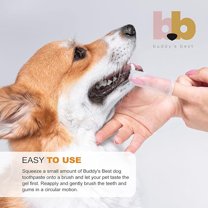 Buddy's Best Dog Dental Care, Dogs Toothpaste, Oral Care Gel for Teeth Cleaning & Fresh Breath, Formulated for Pets as Young as 8 Weeks, 2Oz