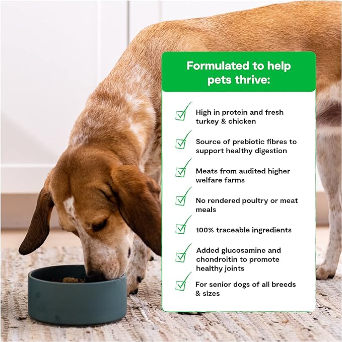 Open Farm Senior Grain-Free Dry Dog Food, Certified Humane Poultry Recipe for Older Dogs with Non-GMO Superfoods and No Artificial Flavors or Preservatives, 22 lbs