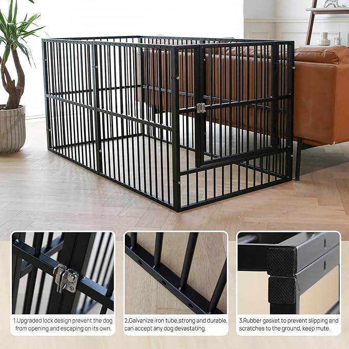 Dog Playpen 31.5" Height Puppy Pen,Heavy duty 31"- 63" Inch Extendable, Safe and Sturdy dog pens, Easy Assemble for Outdoor Indoor pet playpen
