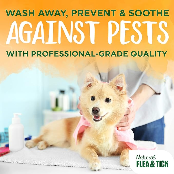 TropiClean Soothing Natural Flea and Tick Dog Shampoo | Natural Flea and Tick Prevention for Dogs | Made in the USA | 1 Gallon