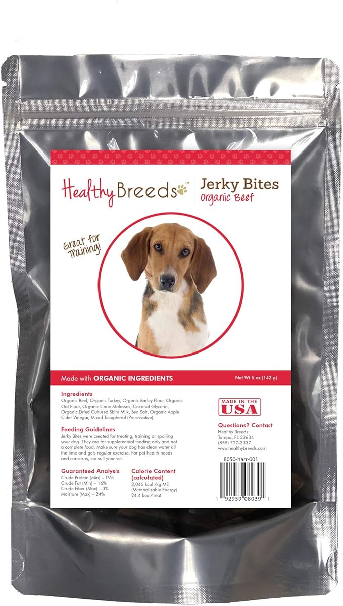 Healthy Breeds Harrier Jerky Bites Beef Recipe Dog Treats 5 oz