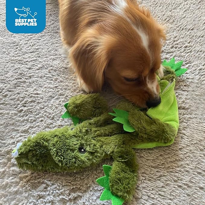 Best Pet Supplies Stuffing Free Squeaky Dog Toys for Small Dogs, Medium Dogs, and Large Dogs, Durable, Best Dog Chew Toy for Teething Puppy, Indoor Play, Holds Plastic Bottle - Hare, Medium
