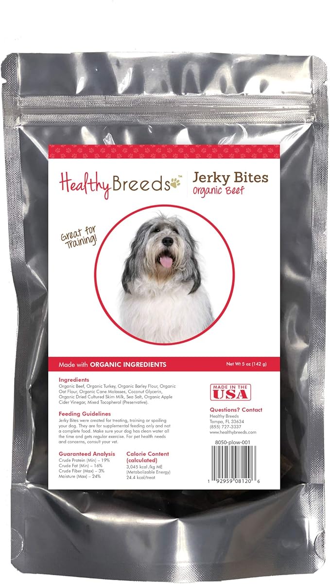 Healthy Breeds Polish Lowland Sheepdog Jerky Bites Beef Recipe Dog Treats 5 oz