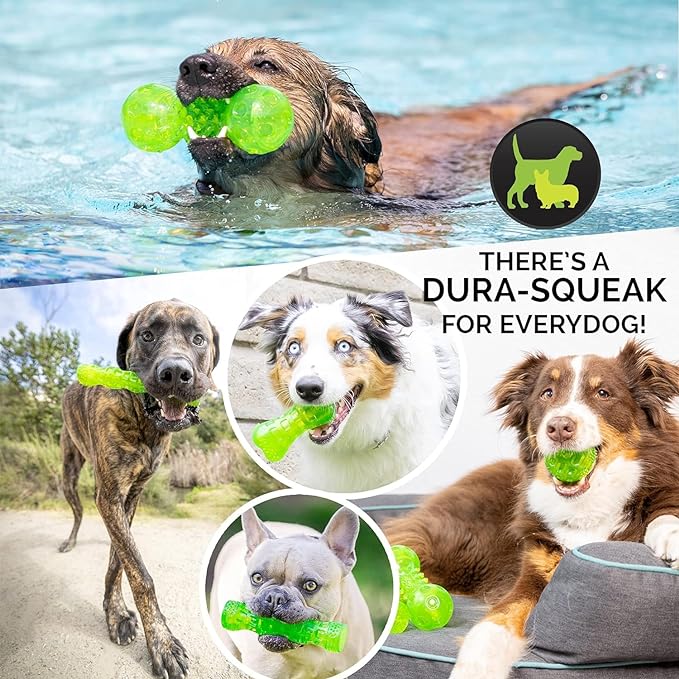 Hyper Pet DuraSqueak Dog Ball Dog Toys (Interactive Dog Toys that Float & Squeak) Squeaky Dog Toys & Dog Balls for Playing, Fetching & Retrieving-Great Alternative to Traditional Dog Tennis Balls-3.5"