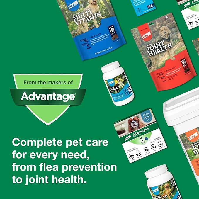 Advantage II Large Dog Vet-Recommended Flea Treatment & Prevention | Dogs 21-55 lbs. | 4-Month Supply