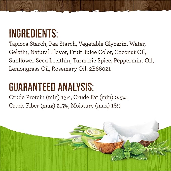 Merrick Fresh Kisses Double-Brush Dental Dog Treats with Coconut + Botanical Oils for Small Dogs, 9 Brushes, 5.5 OZ (Pack of 6)