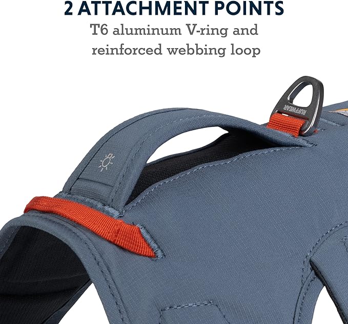 Ruffwear, Web Master, Multi-Use Support Dog Harness, Hiking and Trail Running, Service and Working, Everyday Wear, Slate Blue, X-Small