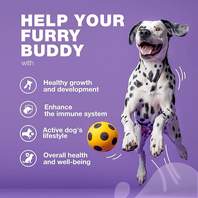 Dog Multivitamin Chews 15 in 1 - Dog Vitamins - US Formulated Joint Supplements for Dogs - Dog Multi Vitamins with Glucosamine & Chondroitin - Dog Treats for Hip & Joint, Itchy Skin & Coat
