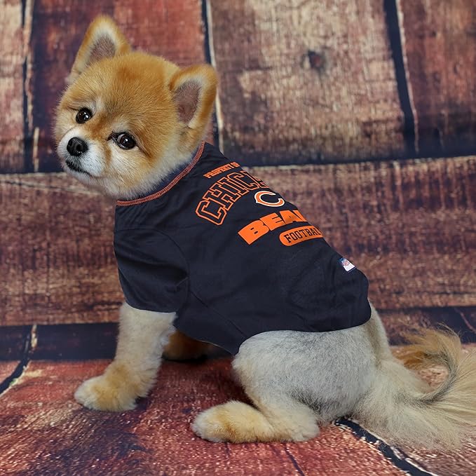 NFL PET SHIRT for Dogs & Cats - CHICAGO BEARS Dog T-Shirt, X-Large. - Cutest Pet Tee Shirt for the real sporty pup
