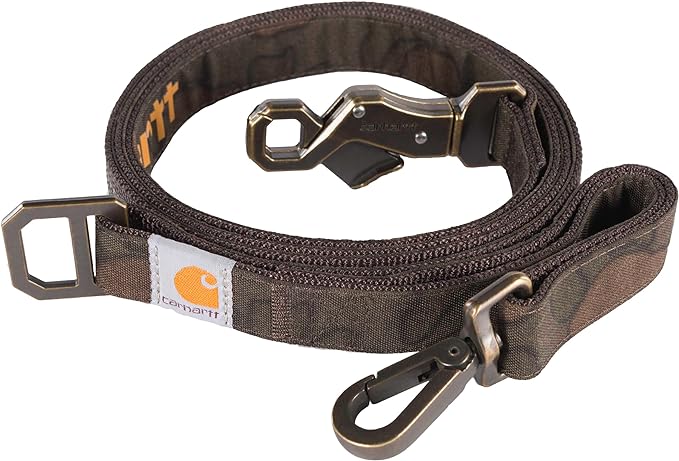 Carhartt Pet Durable Nylon Duck Leashes for Dogs, Reflective Stitching for Visibility, Duck Camo Tarmac, Large