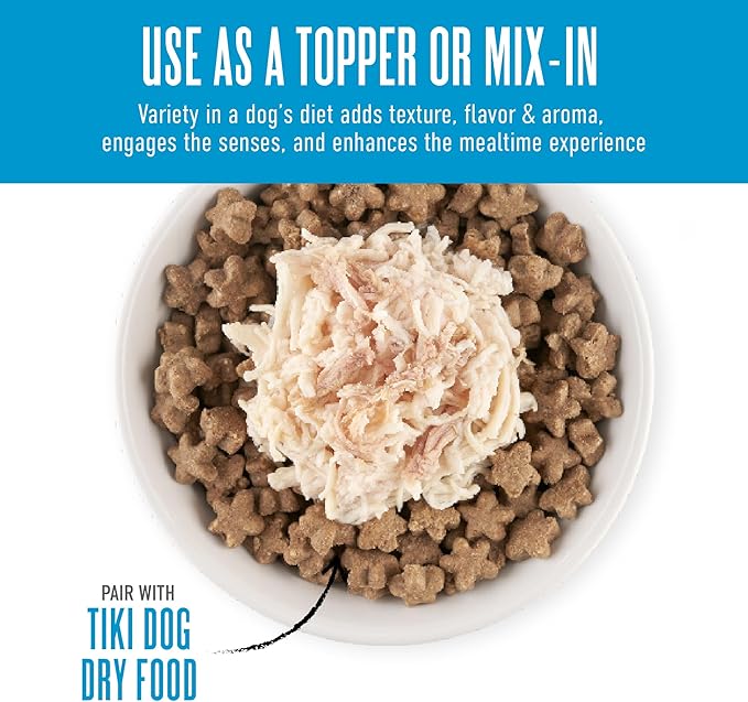 Tiki Dog Born Carnivore Protein Booster Dog Food Topper, Variety Pack, 2.1 oz. Pouch (12 Count)