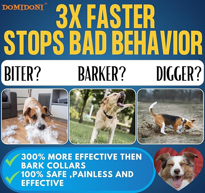 2024 Dog Bark Deterrent Device-Anti Bark Devices for Dogs, No More Barks Dog Training Tool-Most Effective Dog Behavior Aid-Barking Eliminator Indoor/Outdoor, Dog Silencer/Dog Behavior Corrector (Blue)