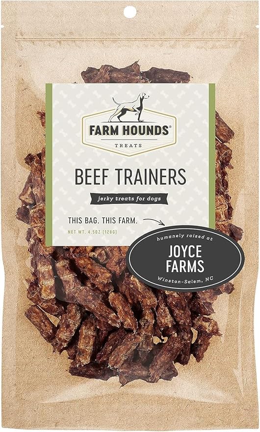 Farm Hounds Premium Bite-Sized Beef Training Treats for Dog, 100% Made from Humanely-Raised Cattle, Dog Trainer Treats Healthy Delicious Dog Bites, Made in USA 2-Pack