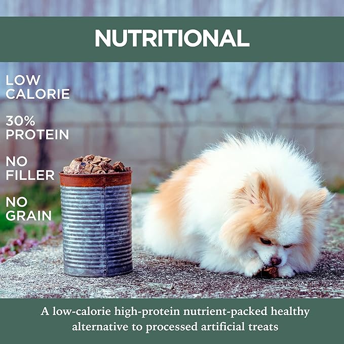 K9 Connoisseur Low to Odor Free Slow Roasted Beef Lung Dog Treats Made in USA, One Ingredient Dog Treats & All Natural Dog Treats, Grain Free Dog Treats for All Breeds & Sizes - 2.5 Pounds