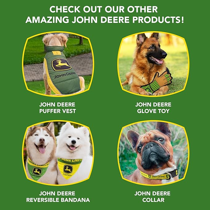 Pets First John Deere Dog T-Shirt, Medium. Warm Pet Clothing for Pets. Soft, Comfortable, Durable Pet Shirt. Best Dog Shirt Jacket Polo Costume Licensed with John Deere Theme/Logo, Green (JOD-4014-MD)
