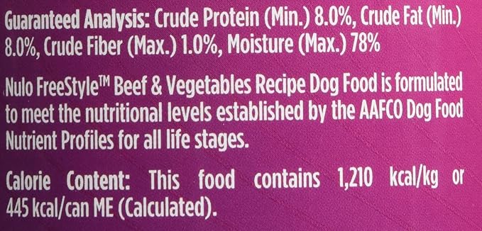Nulo Grain Free Canned Wet Dog Food (13 oz, Beef) - 12 Cans