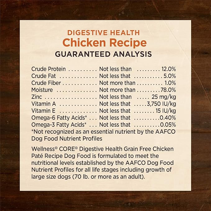 Wellness CORE Digestive Health Chicken Grain Free Wet Dog Food, 13 Ounce Can (Pack of 12)
