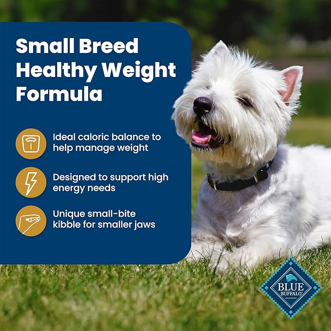 Blue Buffalo Life Protection Formula Healthy Weight Natural Small Breed Dry Dog Food, Supports an Ideal Weight, Made with Natural Ingredients, Chicken & Brown Rice Recipe, 15-lb. Bag