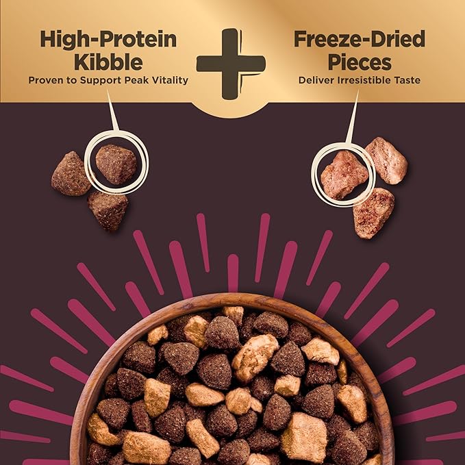 Wellness CORE+ Grain-Free Dry Small Dog Food, Natural Ingredients, Made in USA with Real Freeze-Dried Meat (Adult, Small Breed, 4 lbs)