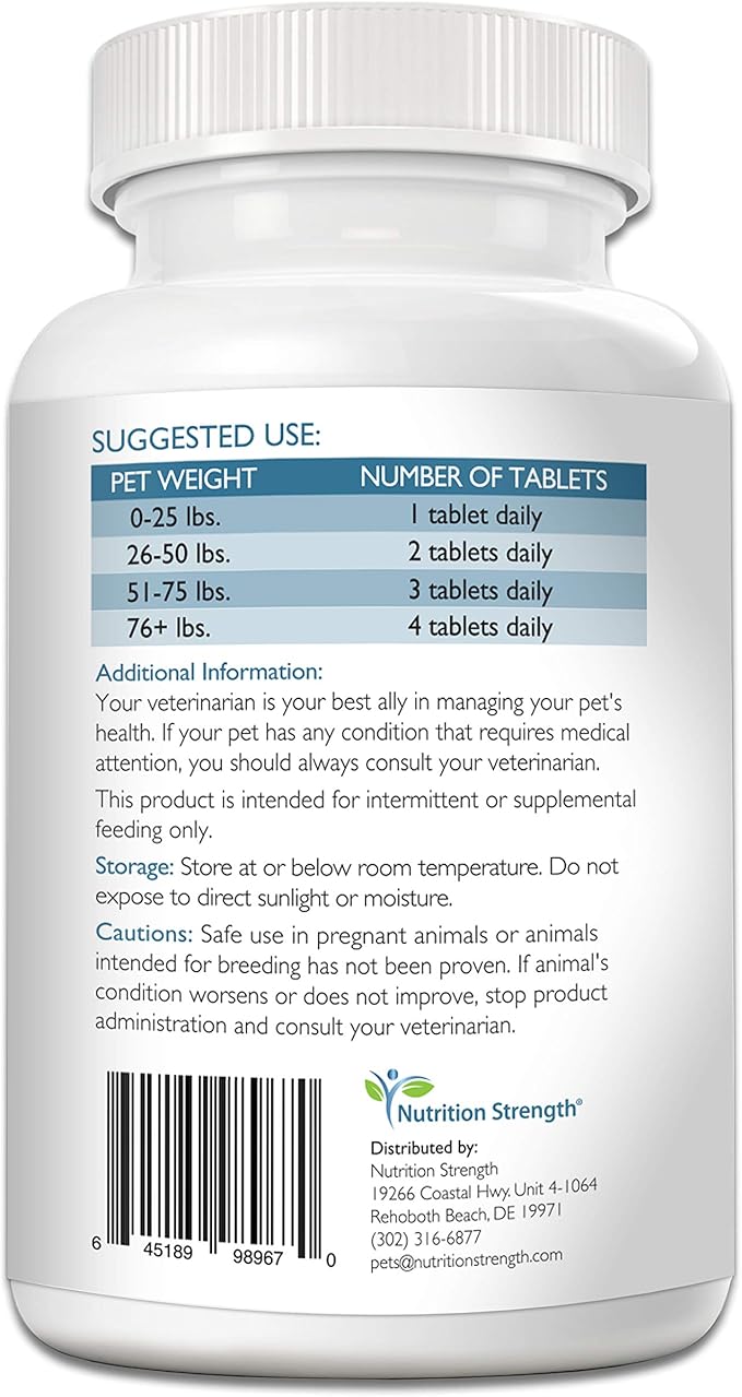 Vitamin K for Dogs, Vitamins K1 & K2 (MK4 & MK7) + Vitamin D3, Help Maintain Strong Bones, Promote Healthy Heart, Boost Immune System, Support Muscle Function, 120 Chewable Tablets